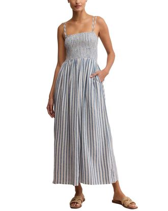 Z Supply Z Supply Nadine Striped Linen-Blend Midi Dress