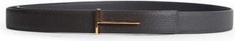 Tom Ford Grained Leather Slim Reversible Belt
