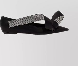 Sergio Rossi bow embellished pointed toe ballet flats
