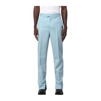 Bottega Veneta Suit Trousers, male, Blue, M, Tailored Fit Straight Leg Trousers