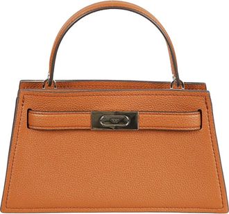 Tory Burch Petite Lee Radziwill - Dames - Handtassen - Bruin - ONE Size - Leer - Tassen