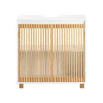 SoBuy Armario para debajo del lavabo blanco