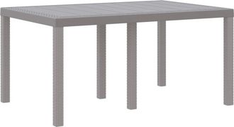 vidaXL Mesa de Jardín Gris claro 150 x 100 x 73 cm ratán sintético Vidaxl