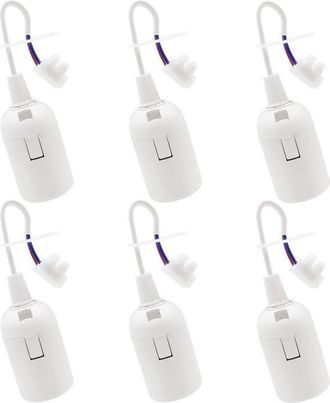 OEM 6 Portal&aacute;mparas De Repuesto E27 - Portal&aacute;mparas E27 Modificado - Portal&aacute;mparas Con Cable 4a 250v-negro