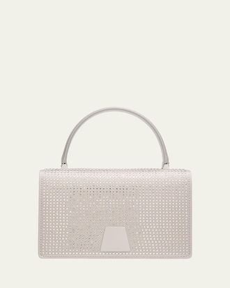 Akris Alice Mini Rhinestone Satin Top-Handle Bag