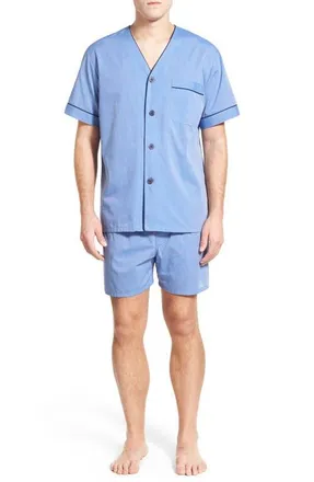 Majestic International Cotton Blend Pajamas in Blue at Nordstrom, Size X-Large