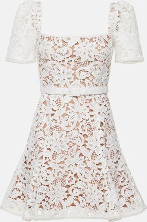 Self Portrait Floral lace minidress