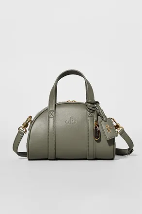 Alo Mini Odyssey Bag in Olive Tree Leather Green