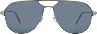 Cartier Santos de Cartier Grey Mirror Pilot Mens Sunglasses CT0229S 005 60