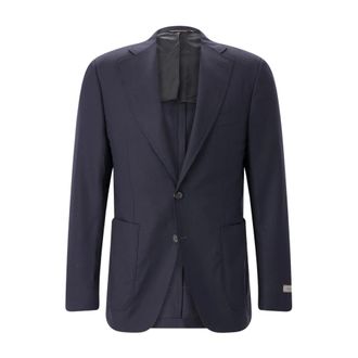 Canali Blazer de Lana - Jackets - Hombre - Azul - 3XL