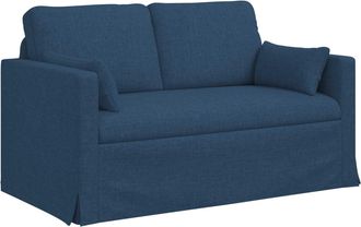 vidaXL Sof&aacute; Azul 139 X 78 X 80 Cm Tela Vidaxl
