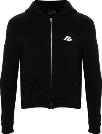 Balenciaga zip-up hoodie - unisex - Spandex/Elastane/Cotton - M - Black
