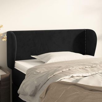 vidaXL Cabecero De Terciopelo Negro 93x23x78/88 Cm Vidaxl