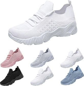 Generic Womens Trainers, Breathable and Comfortable Running Shoes, Lightweight, Leisure, Comfortable Walking Shoes, Non-Slip Tennis, Fitness, Jogging Sports S