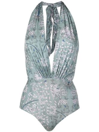 Clube Bossa Costume intero Deneuve con scollo allamericana - Blu