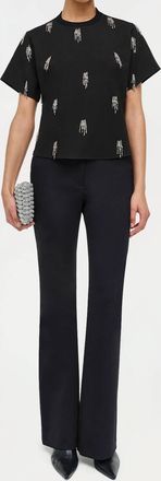 SIMKHAI Abelia Embellished T Shirt In Black