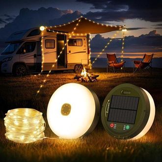 OEM Guirnalda De Luces Retr&aacute;ctil Para Camping - 10 Metros - Resistente Al Agua - Recargable Por Usb