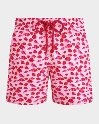 Vilebrequin Men & apos;s Fish-Print Swim Shorts