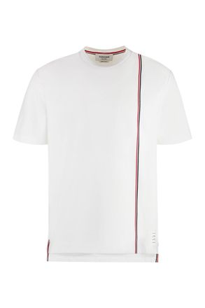 Thom Browne White T-shirt With Stripes