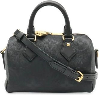 Louis Vuitton Pre-owned Speedy Bandouliere Monogram Empreinte Handbag - Dames - Vintage Handtas - Zwart - ONE Size - Leer - Vintage