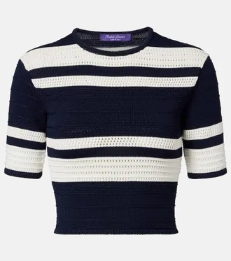 Ralph Lauren Collection Knitted striped crop top