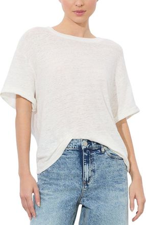 Alice & Olivia Alice + Olivia Evan Linen Oversized T-Shirt