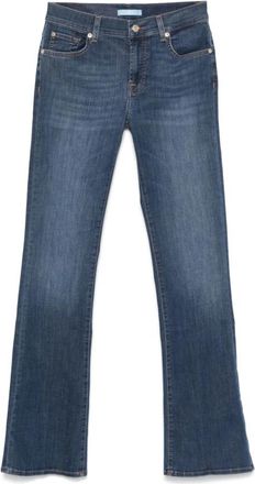 7 For All Mankind Mid Rise Bootcut Jeans - Dames - Bootcut Jeans - Blauw - W28 - Katoen - Jeans