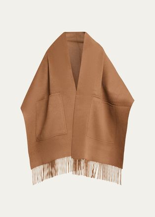 Lafayette 148 New York Fringed Patch Pocket Cashmere Shawl