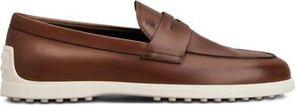 Tod's penny-bar loafers - men - CALFSKIN/Calf Leather/Rubber - 10.5 - Brown