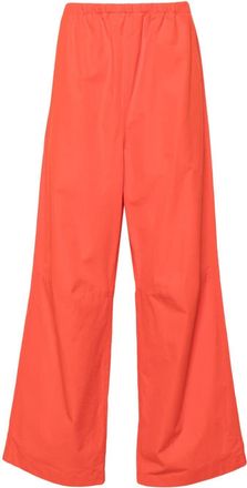 Gucci logo-patch trousers - men - Cotton/Cotton - 44 - Red