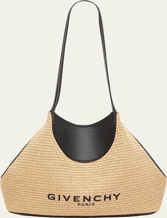 Givenchy Facet Small Shoulder Bag in Faux Raffia