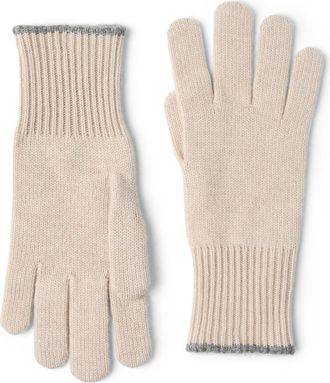 Brunello Cucinelli Cashmere knit gloves in Sand at Nordstrom, Size Medium