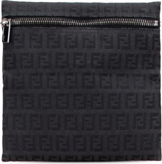 Fendi Pre-owned Clutches, female, Black, Size: ONE SIZE Pre-owned Zip Pouch