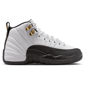 Nike Jordan Boys Retro 12 - Boys Grade School Basketball Shoes White/Taxi/Black Size 3.5