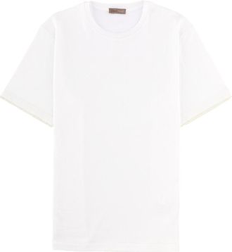 Herno Minimalist White Smooth Cotton T-Shirt