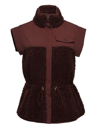 Ulla Johnson Fleece gilet met vlakken - Bruin