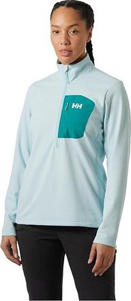 Helly Hansen Fleece 1/2 Zip Womens Sweater Barely Blue : MD, Fleece/Polyester