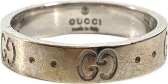 Gucci Silver White Gold (18K) Band Ring (Pre-Owned)