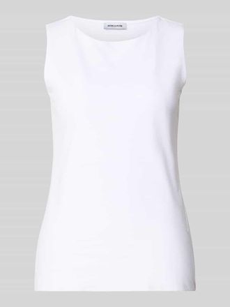 More & More More & More Top mit Rundhalsausschnitt in Weiss, Gr&ouml;&szlig;e 38