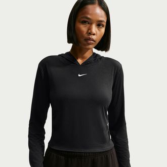 Nike Womens Nike Sportswear Slim Long-Sleeve Sheer Top in Black | IX7067-010