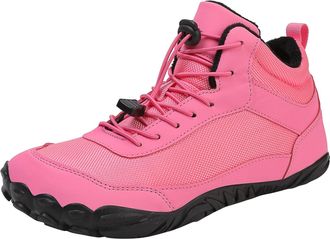 Generic Plush Warm Cotton Shoes Wear and Anti Boots Five Finger Cotton Shoes Outdoor Sports Shoes Mens and Womens Hiking Shoes Mens Wide Athletic Shoes (Pink,