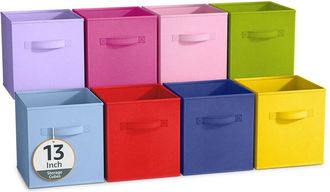 Sorbus 13In 8 Pack Collapsible Fabric Storage Bins