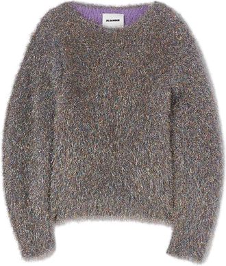 Jil Sander metallic mohair-blend jumper - men - Polyester/Polyester/Mohair/Nylon - 48 - Multicolour