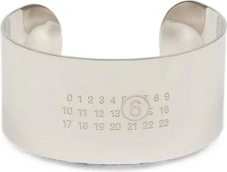 Maison Margiela Numeric Minimal Signature Cuff Bracelet - Dames - Armbanden - Grijs - ONE Size - Accessoires