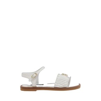 Dolce & Gabbana Sandalo in pelle drappeggiata - - Shoes - Donna - Bianco - 36 EU
