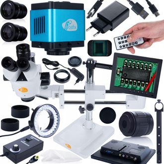 OEM Microscopio Estereosc&oacute;pico Trinocular Jupiter Pro Msjp-t-sdms1 - Zoom 7x-45x Simul-focal C&aacute;mara 8,29mp 4k Hdmi/usb-c Iluminador 144led Pantalla 8 Sopo