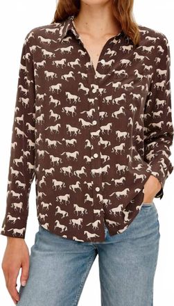 Rails Kate Top In Ivory Horses Print