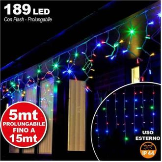 Trade Shop Trade Shop - Luminosa Multicolore 510x90 Cm Fino Prolungable 15mt 189 Led