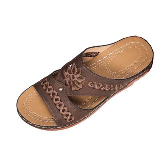 Generic Summer Slippers Women Breathable Slip On Slippers Open Toe Classic Stylish Comfortable Lightweight Wide Fit Wedge Sandals Beach Daily