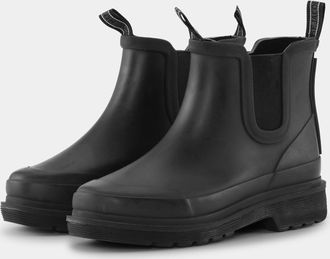 Ilse Jacobsen Womens Rub Chelsea Wellies in Black Rubber - Size UK 5